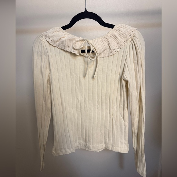 NWT Mango MNG collared cream blouse size M (runs small) - Picture 5 of 5